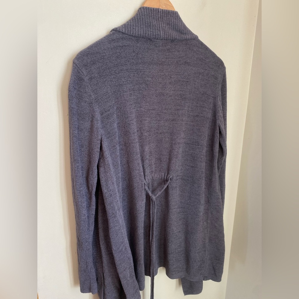 Barefoot Dreams CozyChic Ultra Lite Cardigan Blue Size Medium Boho Casual Comfy - Picture 8 of 11